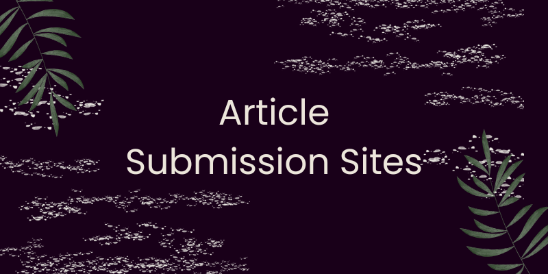Article Submission Sites