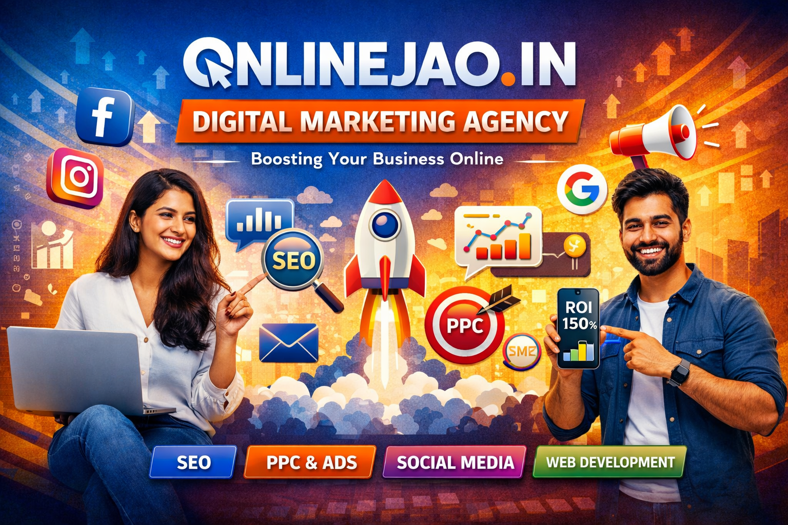 Digital marketing agency helping Indian businesses grow online with SEO, PPC, and social media strategies