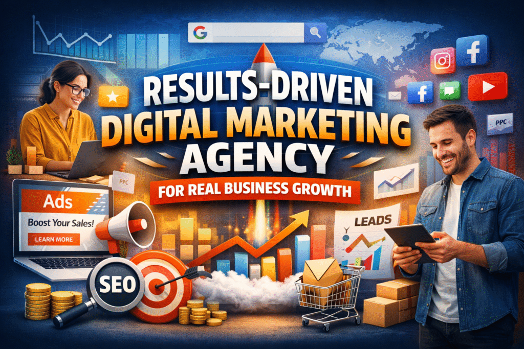 Digital marketing agency delivering SEO, PPC, and lead generation strategies for real business growth