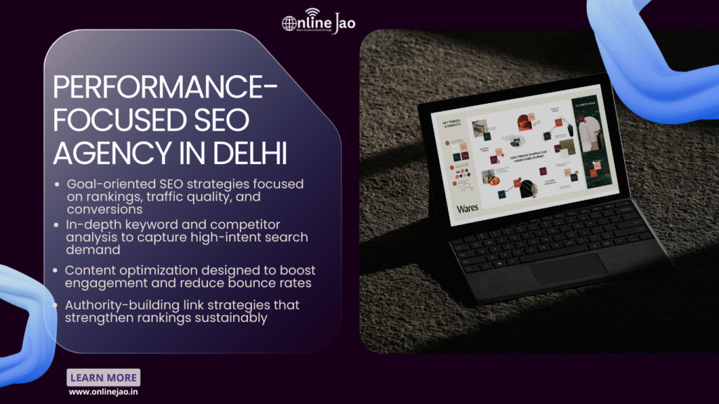 Performance-focused SEO agency in Delhi delivering measurable and result-driven SEO solutions