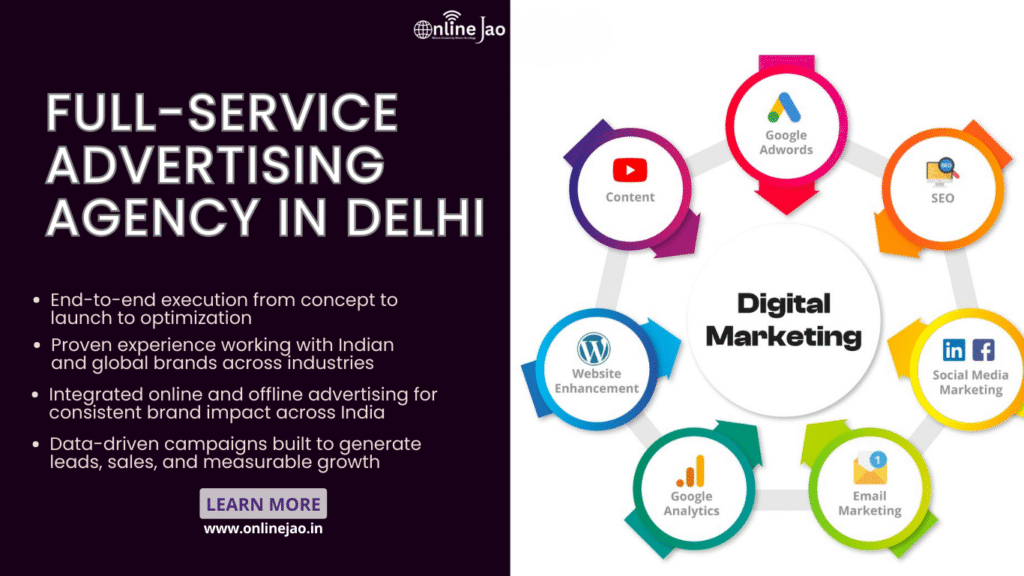 Full-service advertising agency in Delhi offering creative and digital marketing services